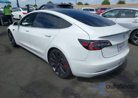2020 Tesla Model 3 Performance Dual Motor All-Wheel Drive z USA, uszkodzony, nr VIN 5YJ3E1EC1LF784668